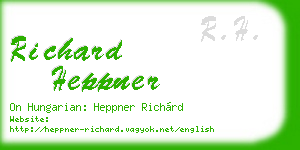 richard heppner business card